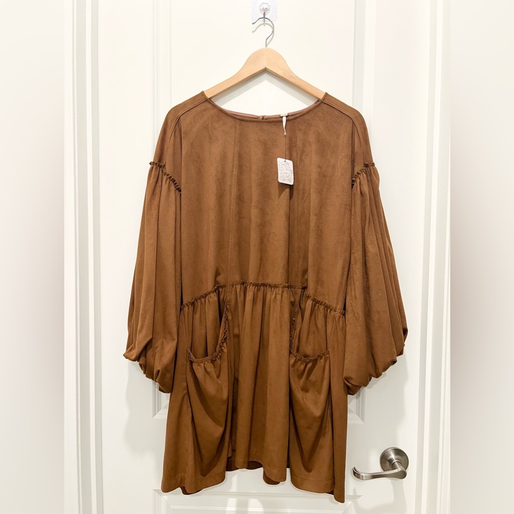 FREE PEOPLE Summer Love Faux Suede Dress - Picture 2 of 6